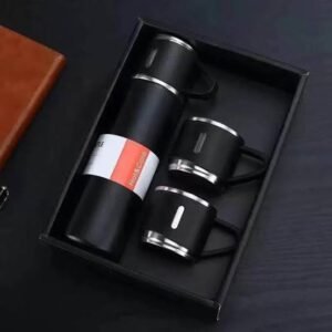 500Ml Vacuum Flask Stainless Steel with 3 Cup Set Keep Hot and Cold water